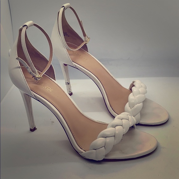 Rachel Zoe Shoes - Rachel Zoe white braid leather heels